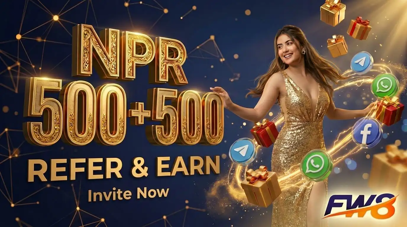 FW8 NPR 500 Refer and Earn Invite Bonus — 8% lifetime turnover-based affiliate program for Nepali partners