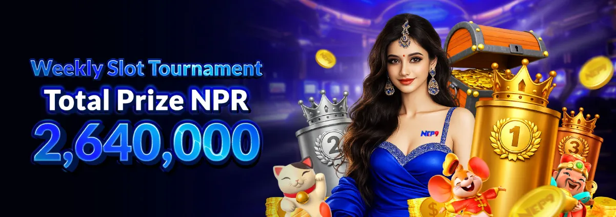 NEP9 Weekly Slot Tournament with total prize pool NPR 2,640,000 — leaderboard competition for slot players